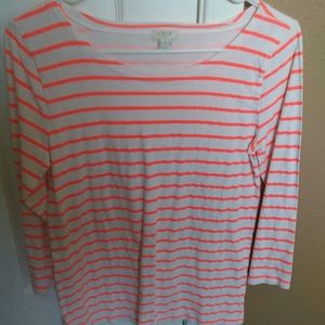 J Crew half sleeve stripe shirt